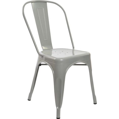 Silla Metal 45X48X86 Apilable Gris (1/5)