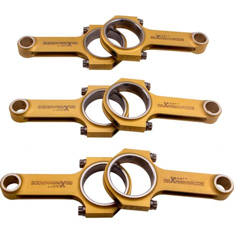 6x Titanizing Racing Pleuel Bielas Bielle Für Porsche 911 2.0L 2.2L 6cyl 130mm6x Titanizing Racing Pleuel Bielas Bielle for Porsche 911 2.0L 2.2L 6cyl 130mm (1/5)