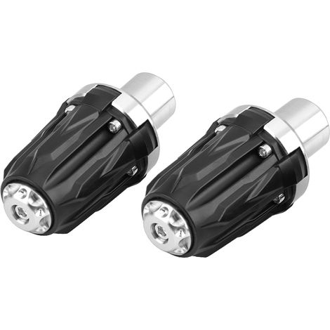 1 paire de sliders cadre échappement moto 10 mm patins anti-choc protecteurs anti-chute argent (1/5)