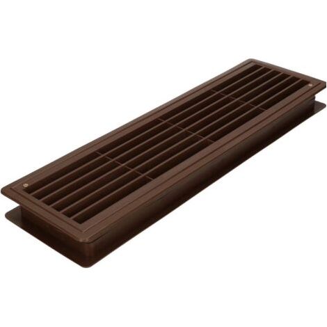 Grille de ventilation 13,5 x 46 cm grille de ventilation de porte marron grille de ventilation en plastique grille de ventilation solide grille à lamelles-NANOTEH (1/5)