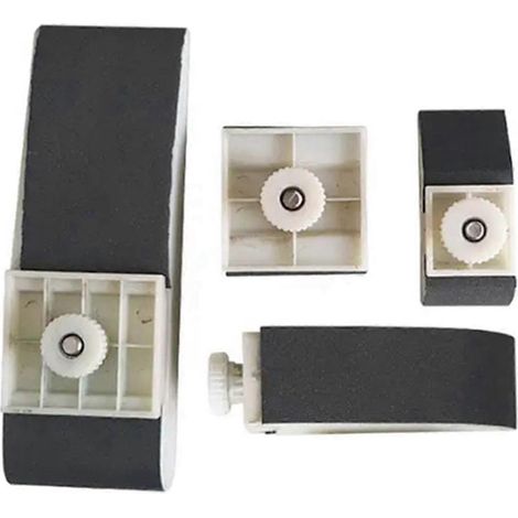 Lot de 4 blocs de polissage et de meulage, rabot, récurage, traitement des bords et des coins, blanc (1/5)
