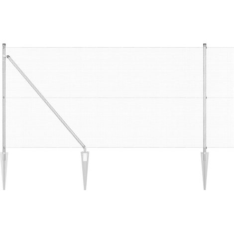 Maison Exclusive - Schweißdrahtzaun mit Spikes 25 x 1 m (B x H)