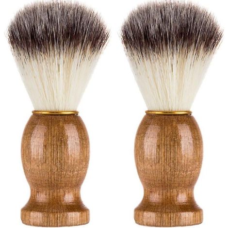 2pcs Barber Tools Blaireau De Rasage Avec Porte (1/5)