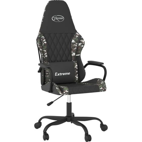 Chaise de jeu de massage Noir et camouflage Similicuir (1/5)