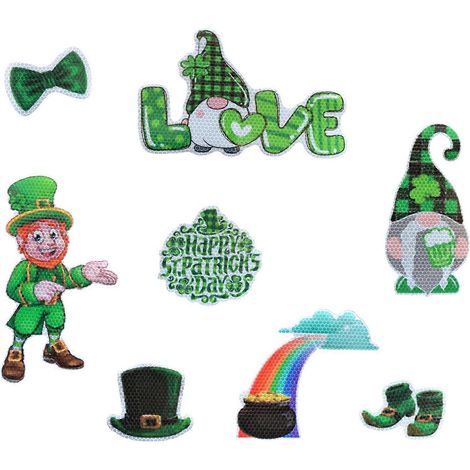 St. Patrick's Day Zwergengesichtslose Kühlschrankmagnete für Puppen, reflektierende Dekoration
