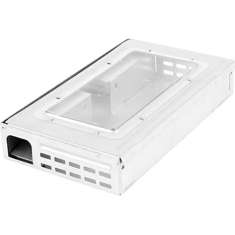 Piège à souris réutilisable, grande cage métallique mécanique avec fenêtre perspective, boîte d'appât, capture pour intérieur et extérieur (1/5)