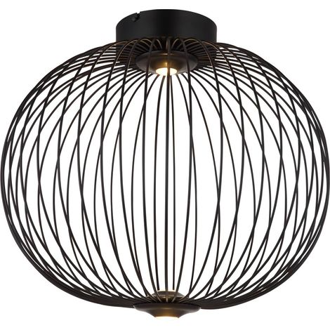 Globo - plafoniera - GALWAY - nero - metallo - Ø 50cm - LED -