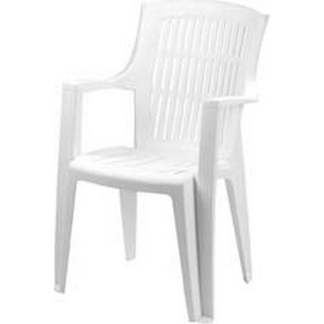 1PZ POLTRONA DA GIARDINO "ARPA" BIANCA - cm.60x62x89h. - peso kg.3,5