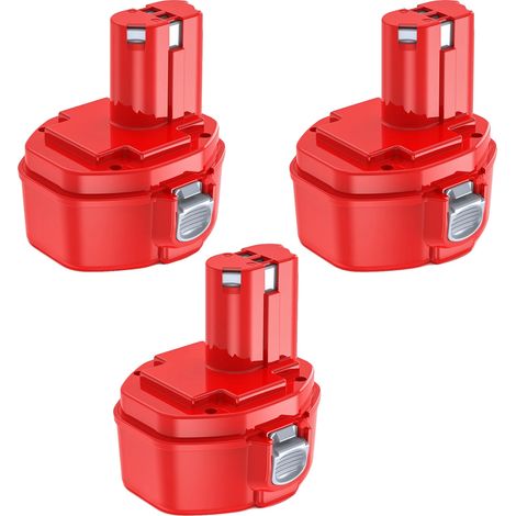 Ersatzakku, 5000 mAh Kapazität, kompatibel mit Elektrowerkzeugen, 3 Stück, 14,4 V (1/2)