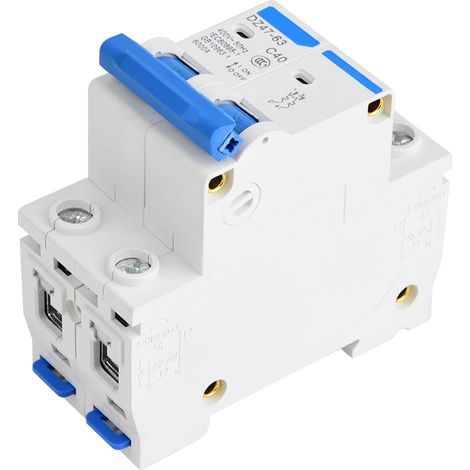 DZ47-63 2P Miniatur-Leistungsschalter mit Ableitstromschutz, Luftleistungsschalter 400 VAC (40 A) (1/5)