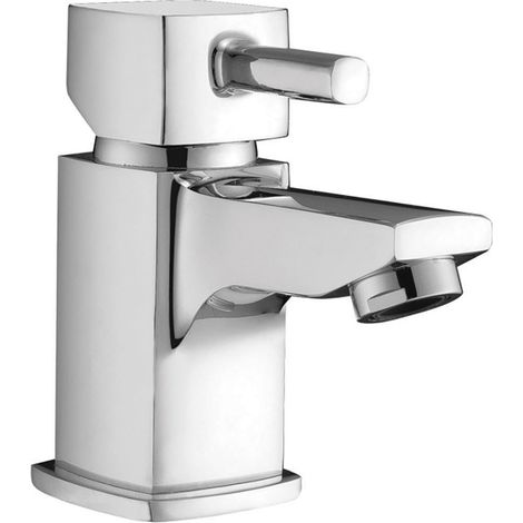 Orbit Zero Mini Mono Basin Mixer Tap with Push Button Waste - Chrome (1/3)