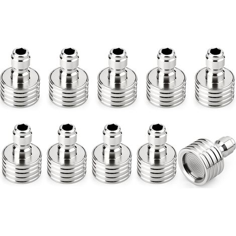 10PCS Buse de pulvérisation douche 1/4" à raccord rapide, tête d'arrosage haute pression pour nettoyeur haute pression et nettoyage extérieur (1/5)