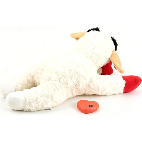 Lamb Chop Plush Dog Toy with Vibrating Heartbeat (1/5)