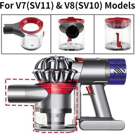 Bac À Poussière - Pour Aspirateur Balai Sans Fil - Compatible Dyson V7 V8 - Référence 967699-01 - 1 Pièce (1/4)