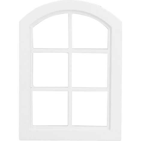 Fenêtres Miniatures pour Maison de Poupée - 6 Vitres Blanches Style Cintré (1/5)