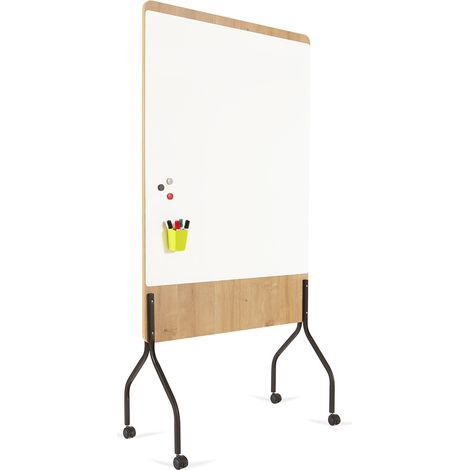 Rocada Natural Whiteboard mit Rollen - magnetisch - 100x120cm (1/5)