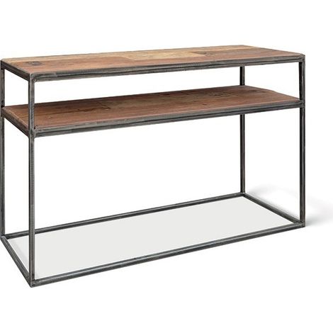 Consolle da salotto GOA in legno massiccio. Mobile in stile industriale.