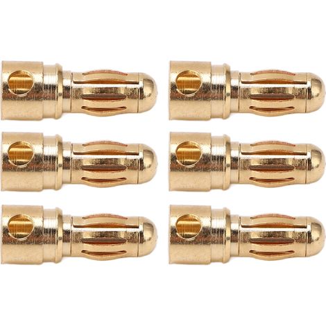10pcs fiches banane mâles en cuivre doré or, transmission stable, usinage CNC précis, connecteurs pour test électronique (1/5)