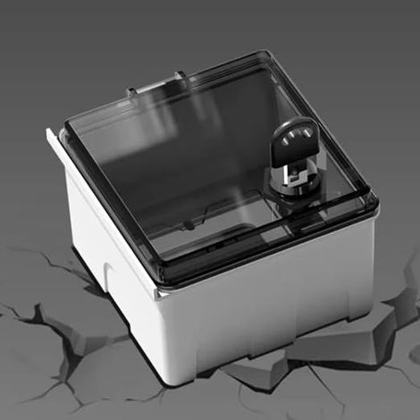 Boîtier de prise de courant extérieur verrouillable pour chargement de véhicule électrique, résistant aux intempéries et au vol, protection électrique (noir transparent) (1/5)