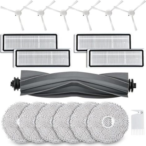 Set of 18 accessories for Dreame L10s / L10 Ultra / L10 Prime robot vacuum cleaners, including 1 main brush, 6 cleaning cloths, 4 filters, 6 side brushes, and 1 cleaning brush. (1/4)
