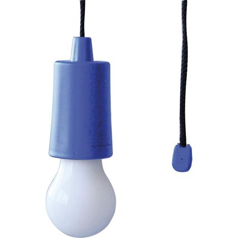 lampada led con corda appendibile blu (1/4)
