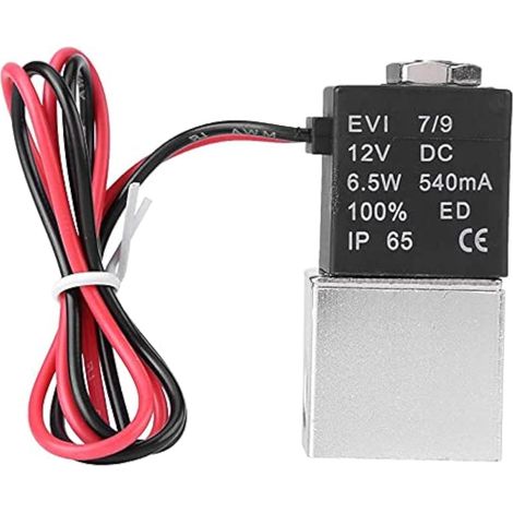 Électrovanne pneumatique à 2 voies, 220 V normalement fermée, en aluminium, électrovanne pneumatique, régulateur de gaz et d'eau pour système pneumatique (1/5)