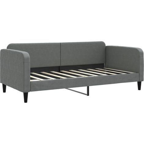 Day Bed without Mattress Dark Grey 90x190 cm Single Fabric vidaXL (1/5)