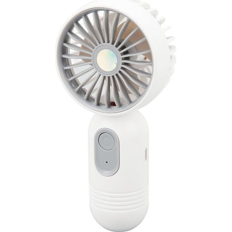 Mini-Tragventilator, kleiner persönlicher Ventilator mit einstellbarer Geschwindigkeit, USB-aufladbar, für den Innen-, Außenbereich und auf Reisen (weiß) (1/5)