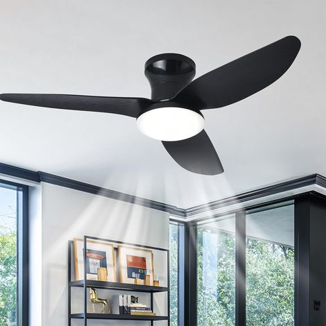Grand Plafonnier Ventilateur de Plafond Dimmable LED avec Télécommande – Silencieux, Réversible, 6 Vitesses, DC, Smart, pour Salon et Chambre (1/5)