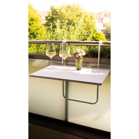 Balkon Klapptisch weiß Balkontisch Gartentisch Hängetisch Campingtisch Tisch (1/3)