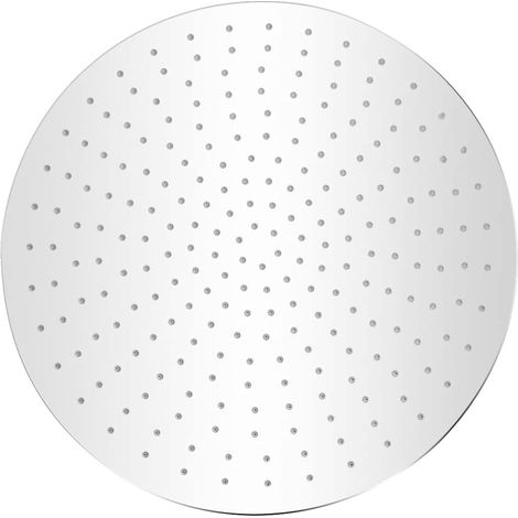 vidaXL Cabezal de ducha redondo efecto lluvia acero inoxidable 40 cm (1/2)