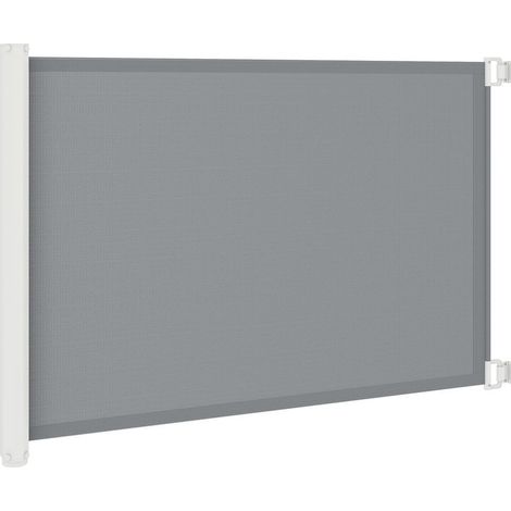 Barrière pour chien extensible jusqu à 115 cm en polyester et acier x 82 5 cm blanc gris (1/5)