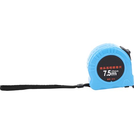 Mètre ruban en acier inoxydable, boîtier en polycarbonate, verrouillage manuel, outil de mesure pour le travail du bois, largeur 25 mm (7,5 mètres). (1/5)