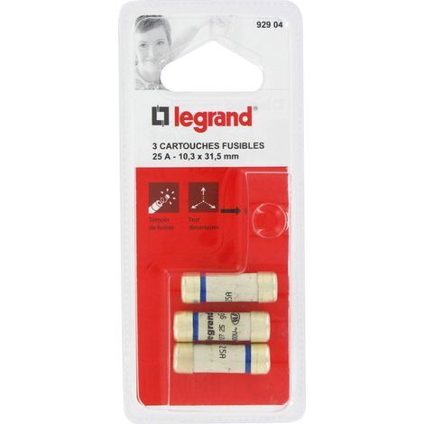 3 Legrand Kontroll-Leuchtkörper 92904 - 10,3 x 31,5 - 25A