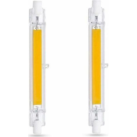 Ampoule LED R7S 118mm 10W Blanc Froid 6000K, 1000LM, Équivalent Lampe Halogène R7S J118 80W 100W, Dimmable, Ampoule R7S 118mm Slim COB LED pour Applique Murale/Lampadaire, lot de 2,