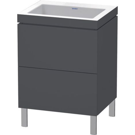 Duravit L-Cube meuble lavabo c-bonded avec socle sur pied, 60x48 (1/4)