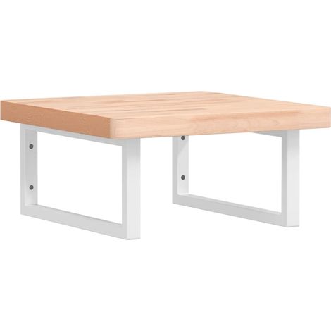 Maison Exclusive - Waschbeckenregal Wandmontage Stahl und Massivh
