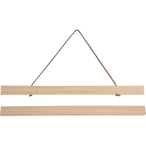 Jeffergarden Cintre en bois pour affiches DIY Cadre suspendu magnétique pour art/impressions/toile/photos/images/uvres d'art 40 x 2,1 cm (1/4)
