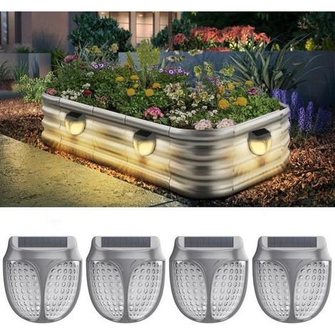 luci solari da giardino a basso consumo energetico con sensore crepuscolare, luce bianca calda 3000 K, luci magnetiche per esterni, impermeabili IP65 (1/5)