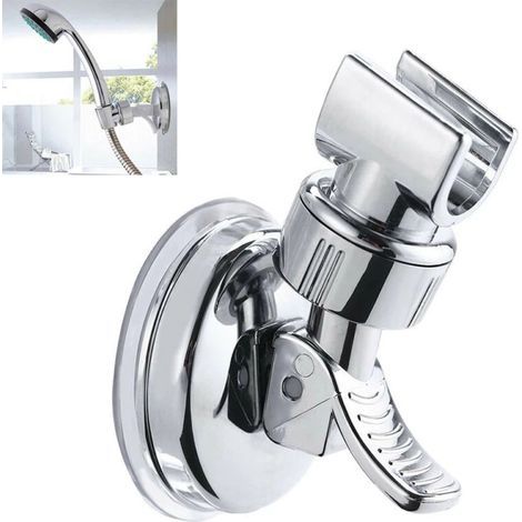 Soporte reemplazable para ducha de mano, soporte para ducha con ventosa giratoria de 360°, soporte para ducha con ventosa de alta adherencia (base de ventosa). (1/4)