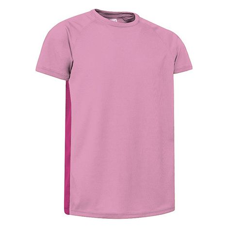 Camiseta técnica bicolor de manga corta y cuello redondo ROCKSPEED VALENTO XXL Rosa chicle / Rosa magenta