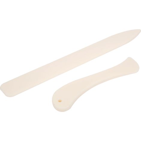 couteaux en os pour le travail du cuir, outil de bricolage, presse à bords de cuir en ABS blanc