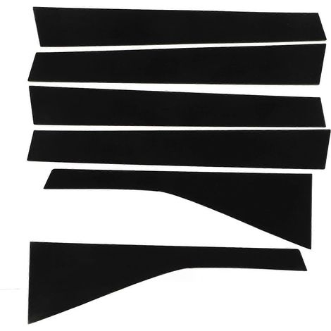 Garniture de vitre de porte latérale extérieure noire brillante, légère, haute durabilité, protection efficace pour voiture (1/5)