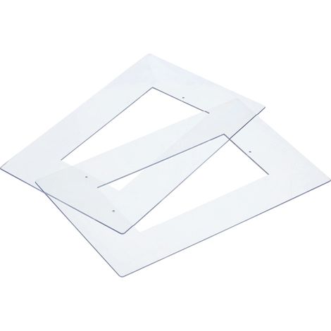 Unitec 40661 2 Protezioni per Carta da Parati, Trasparente, Set di 2 Pezzi, 22 cm lunghezza (1/2)