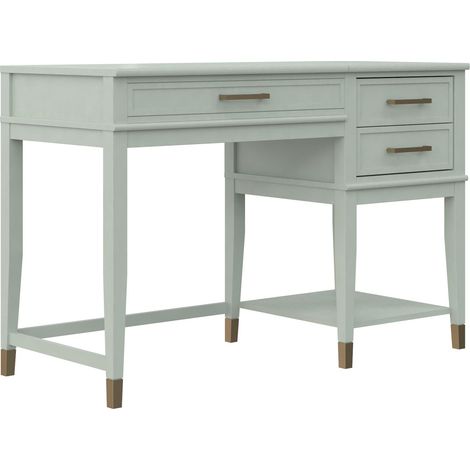 WesterleighBureau avec plateau élévateur en mélaminé vert (1/5)