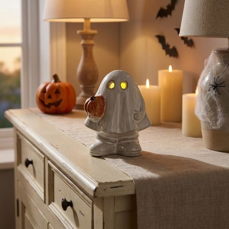 Mini Halloween Light-Up Ghost Ornament (1/2)