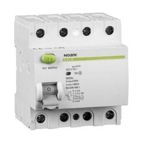 Noark Ex9L-N Differenzschutzschalter weiß 63A 30mA