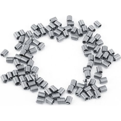 100 inserts filetés hélicoïdaux en fil enroulé M4 en acier inoxydable SS304 (M40,72,5 D) (1/5)