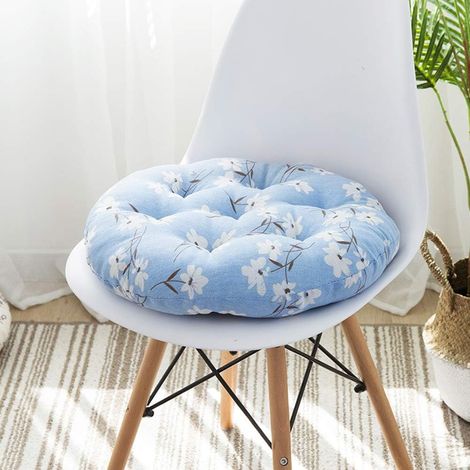 Galette de siège ronde confortable pour chaise de salle à manger, coussins de luxe pour chaise de jardin, patio, maison, ensemble de 2 coussins pour restaurant de jardin, bureau à domicile, 40x40 cm (1/3)