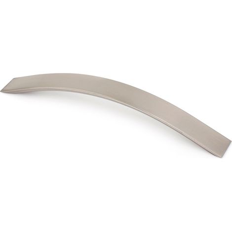 Asa de aluminio con acabado níquel satinado, dimensiones:232x25x32mm y entrepuntos:192mm -